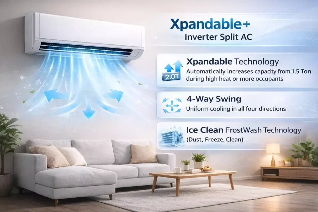 Hitachi 1.5 Ton 5 Star Xpandable+ Inverter Split AC