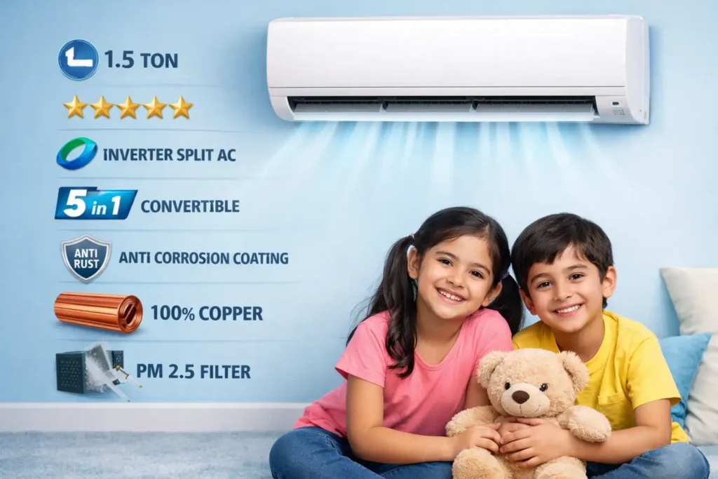 Lloyd 1.5 Ton 5 Star Inverter Split AC